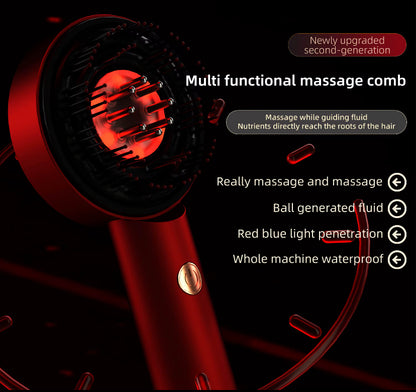 Brosse Massage Cheveux Électrique Waterproof - Cuir Chevelu Relaxant