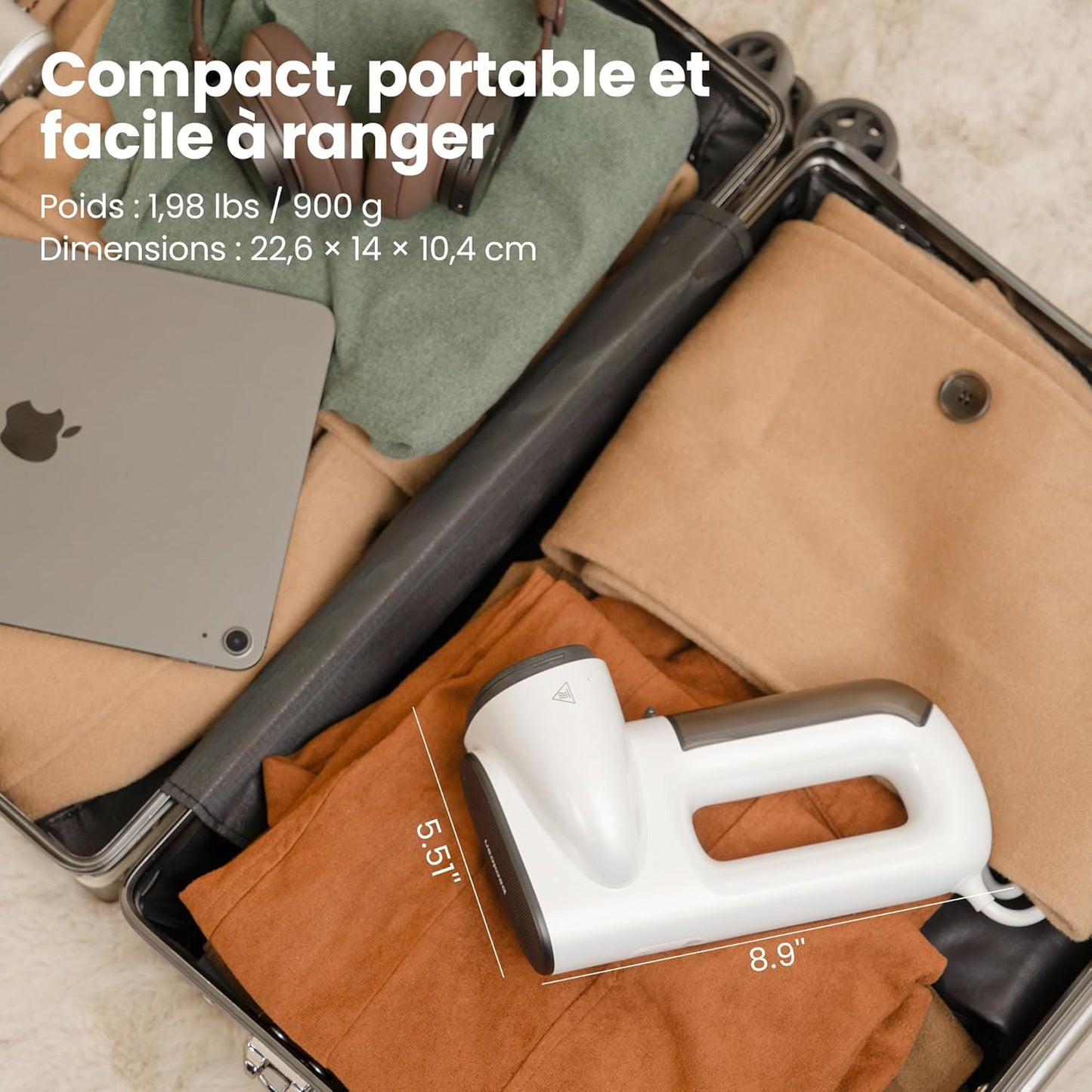 Défroisseur Vapeur Vertical Portable - Repassage Sans Planche