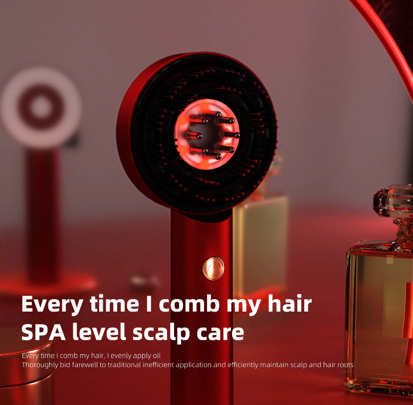 Brosse Massage Cheveux Électrique Waterproof - Cuir Chevelu Relaxant